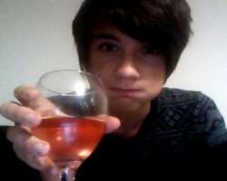 Dan Howell consuming alcohol